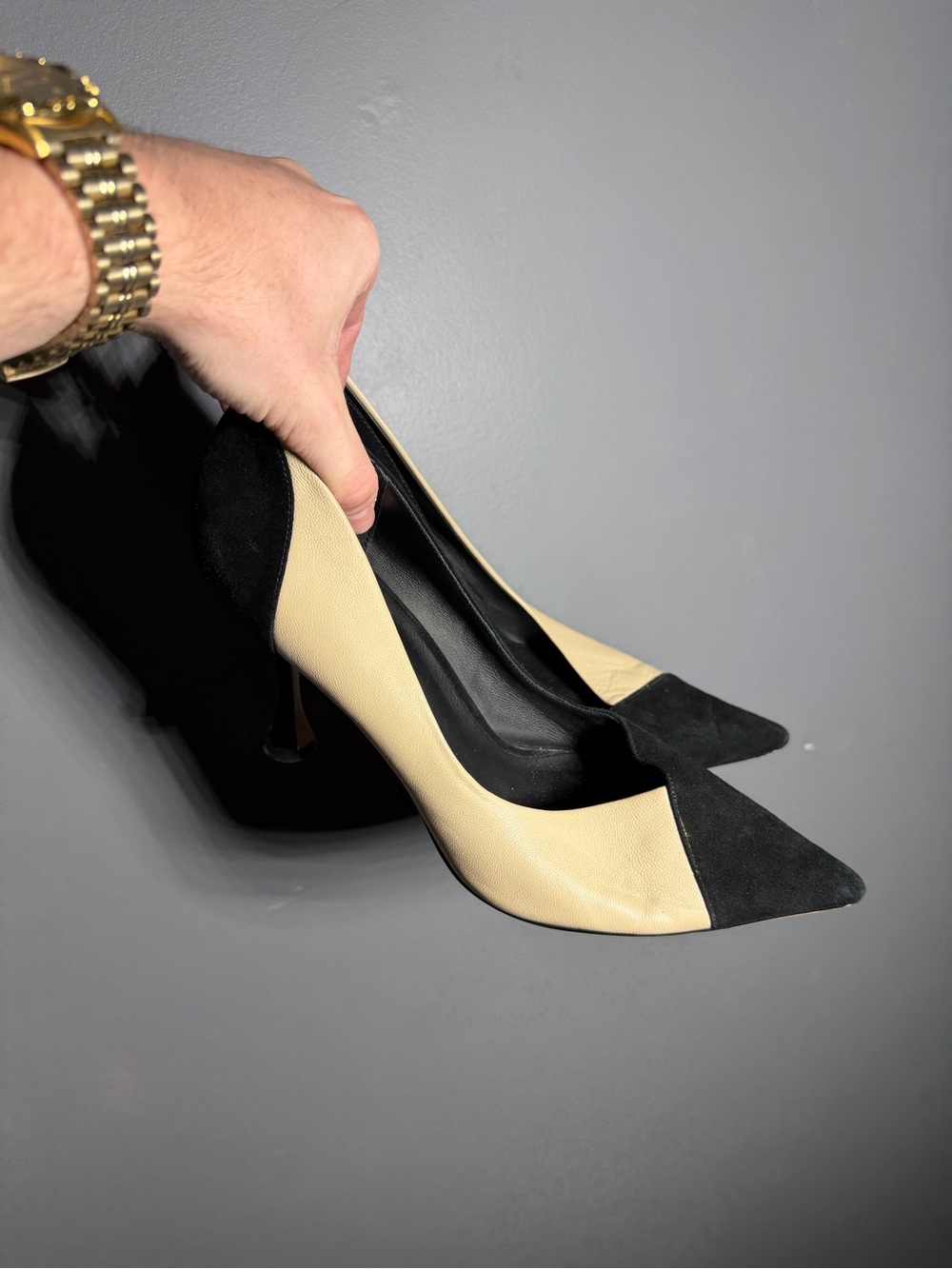 Lola Cruz Stiletto Bicolor Court Heels Size EU 41 - Picture 2 of 10